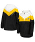 Фото #1 товара Women's Black, Gold Pittsburgh Penguins Staci Half-Zip Windbreaker Jacket