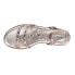 VANELi Nelina Stud Demi Metallic Wedge Womens Silver Casual Sandals NELINA-3126