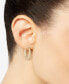 ფოტო #2 პროდუქტის Textured Oval Hoop Earrings in 10k Yellow Gold