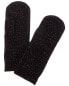 Sofiacashmere Honeycomb Lurex Cashmere Mittens Women's Black