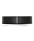 Black Ceramic Flat Brushed Wedding Band Ring