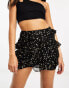 Фото #2 товара ASOS DESIGN tiered ruffle mini skirt in star print