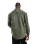 Фото #2 товара Tommy Jeans chunky cord shirt in army green