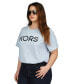 ფოტო #4 პროდუქტის Plus Size Sequin Logo Cotton T-Shirt