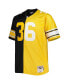 Men's Jerome Bettis Black and Gold Pittsburgh Steelers Big and Tall Split Legacy Retired Player Replica Jersey