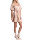 Women's Puff-Sleeve Square-Neck Babydoll Dress