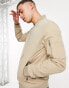 Jack & Jones Essentials bomber jacket with zip in beige