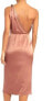 Фото #2 товара Reiss Adaline One Shoulder Draped Satin Dress Blush UK 12 US 8