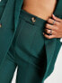 Фото #3 товара 4th & Reckless Tall straight leg tailored trouser co ord in forest green