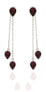 Beautiful long silver earrings with garnets GRAAGUP2721