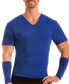 ფოტო #1 პროდუქტის Men's Compression Activewear Short Sleeve V-Neck T-shirt