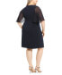 Фото #2 товара Plus Size Twist-Front Capelet Dress
