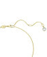 Фото #4 товара Swarovski gold-Tone Crystal & Polished Bar Pendant Necklace, 15" + 2" extender