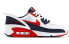 Nike Air Max 90 低帮 跑步鞋 男款 白蓝红 / Кроссовки Nike Air Max 90 CU0814-104 42.5 - фото #3