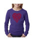 ფოტო #1 პროდუქტის Big Girl's Word Art Long Sleeve T-Shirt - Crazy Little Thing Called Love