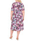 Фото #2 товара Plus Size Paisley-Print Midi Dress