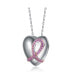 Фото #2 товара Gigi Girl Teens Two Tone with Infinity Pink Cubic Zirconia Heart Necklace