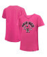 Big Girls Pink Colorado Rockies Jersey Stars V-Neck T-shirt