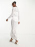 Фото #2 товара Pieces Bridal lace maxi dress in white