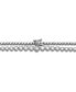 ფოტო #2 პროდუქტის White Gold Plated with Cubic Zirconia Graduated-Size Tennis chain Anniversary Necklace