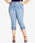 Фото #1 товара Plus Size Lola Detail Straight Leg Jean