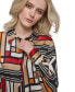 ფოტო #4 პროდუქტის Karl Lagerfeld Women's Geo-Print Long-Sleeve Blouse