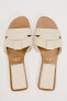 Crossover flat slider sandals