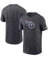 ფოტო #2 პროდუქტის Men's Charcoal Tennessee Titans Primary Logo T-shirt