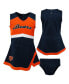 ფოტო #1 პროდუქტის Infant Girls Navy, Orange Chicago Bears Cheer Captain Jumper Dress