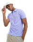 Фото #1 товара Polo Ralph Lauren icon logo pique polo slim fit in light blue