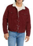 Фото #1 товара Levi's Mens Type III Sherpa Trucker Jacket Decadent Chocolate Corduroy 163650209