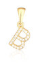 Gold-plated pendant with zircons letter "B" SVLP0948XH2BIGB