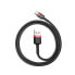 Фото #8 товара Wytrzymały nylonowy kabel przewód USB - USB-C QC3.0 3A 0.5M czarno-czerwony