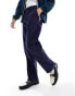 Фото #2 товара ASOS DESIGN straight linen mix suit trousers in navy