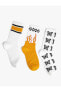 Фото #2 товара 3'lü Soket Çorap Seti Kelebek İşlemeli