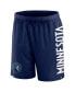 ფოტო #3 პროდუქტის Men's Navy Minnesota Timberwolves Post Up Mesh Shorts