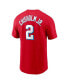 ფოტო #4 პროდუქტის Men's Jazz Chisholm Red Miami Marlins City Connect Name and Number T-shirt