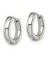 Stainless Steel Polished Hinged Hoop Earrings