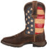 Фото #3 товара Durango Lady Rebel Patriotic Square Toe Cowboy Womens Brown Casual Boots RD4414