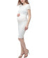 Maternity Lace Trim Midi Dress
