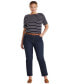 ფოტო #5 პროდუქტის Plus-Size Mid-Rise Straight Jean