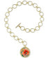 ფოტო #4 პროდუქტის Gold-Tone Flower-Print Leather 21" Pendant Necklace