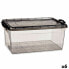 Storage Box with Lid Anthracite Plastic 22 L 32 x 20,5 x 50 cm (6 Units)