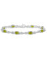 ფოტო #1 პროდუქტის Peridot and White Topaz Bracelet (4-3/8 ct. t.w and 2 ct. t.w) in Sterling Silver