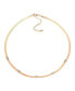 Gold-Tone Chain Necklace with Rhinestones