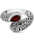 ფოტო #1 პროდუქტის Garnet & Bali Filigree Ring in Sterling Silver, Size 10