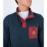 HURLEY Middleton Quilted Snap half zip fleece