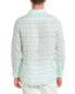 Raffi Plaid Printed Linen Shirt Men's