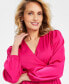 Фото #3 товара Women's Long-Sleeve Peplum Top, Created for Macy's