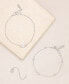 ფოტო #2 პროდუქტის Opal Crystal Dainty Women's Bracelet Set with Extender Add On